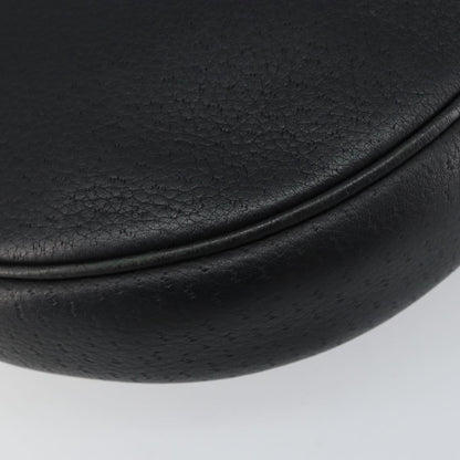 Salvatore Ferragamo Gancini Shoulder Bag Leather, BLACK, LEATHER, Shoulder bag