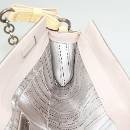 Salvatore Ferragamo Vala Shoulder Bag Patent Leather, YELLOW, PATENT_LEATHER, Shoulder bag