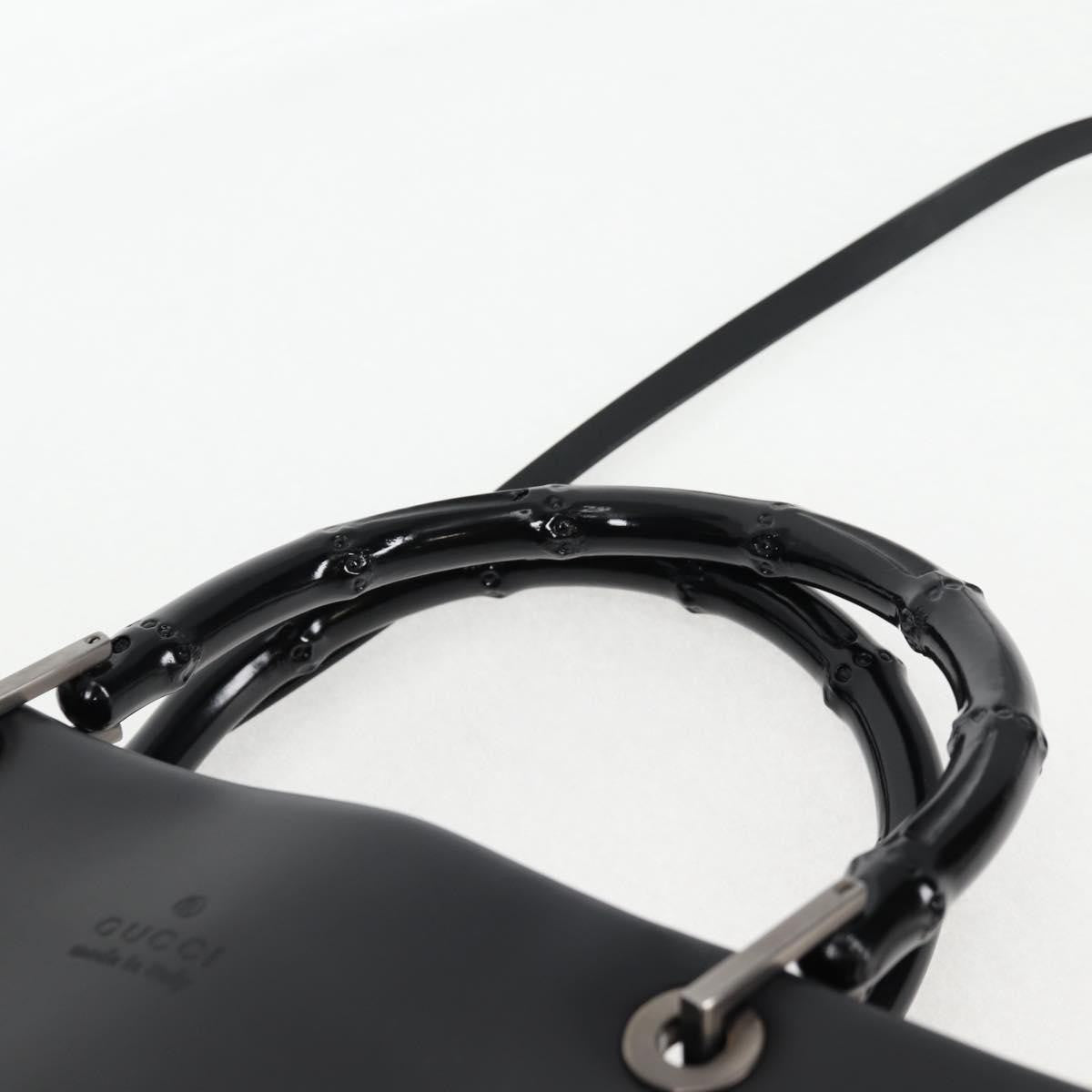 Gucci Bamboo Top Handle Convertible Tote Leather, BLACK, LEATHER, Tote bag