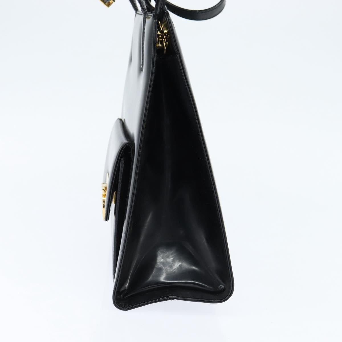 Salvatore Ferragamo Gancini handbag Patent leather, BLACK, PATENT_LEATHER, Handbag