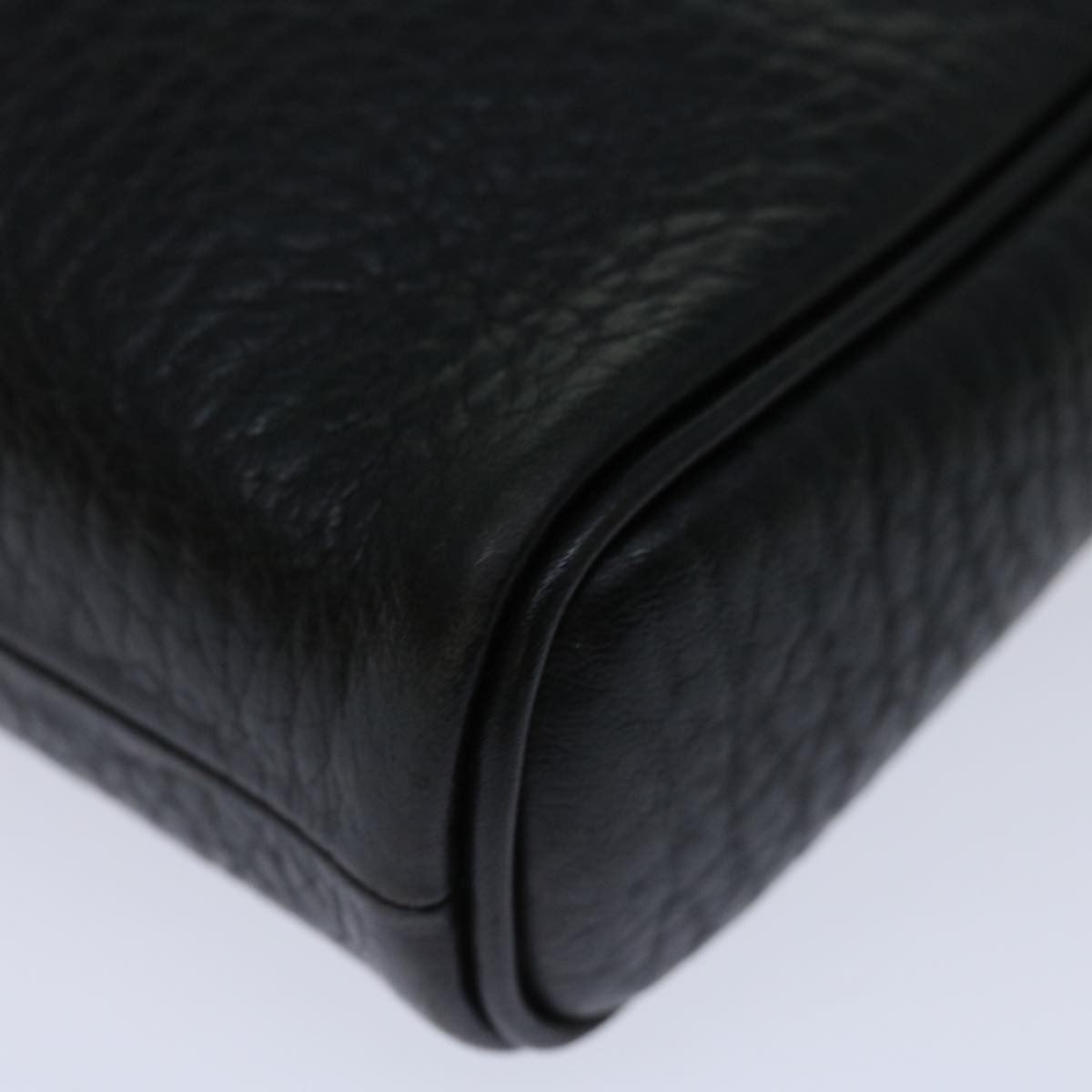 Burberry Zip Clutch Leather, BLACK, LEATHER, Clutche & pouche