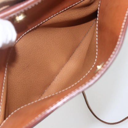 Celine Vintage Macadam Shoulder Bag Canvas and Leather, BROWN, CANVAS, Shoulder bag