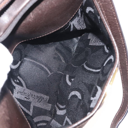 Salvatore Ferragamo Vara Bow camera Shoulder Bag Leather, BROWN, LEATHER, Shoulder bag