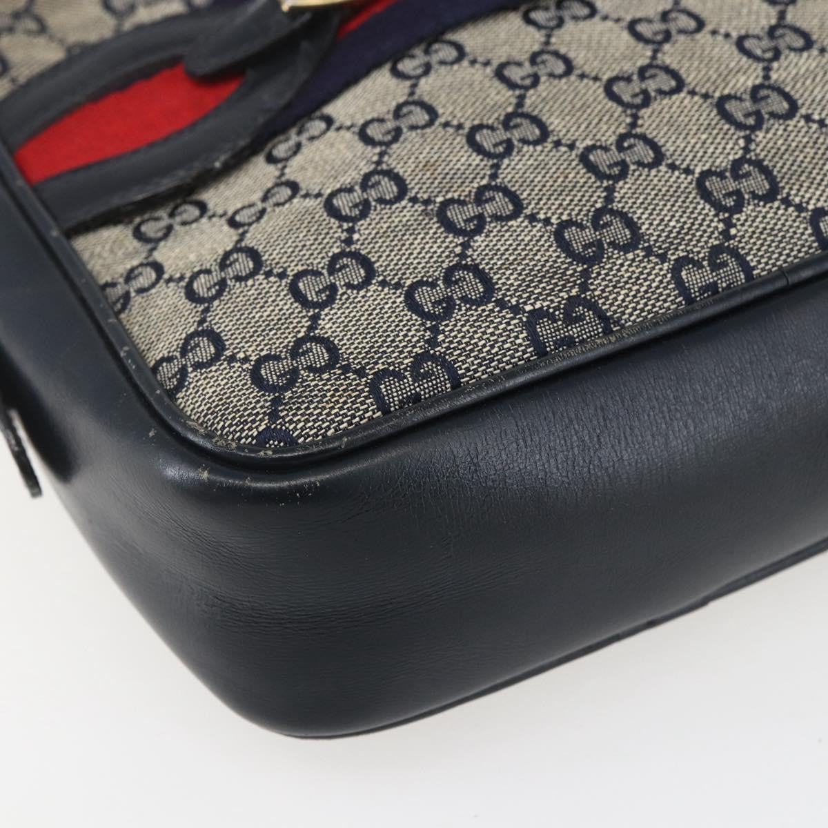 Gucci Sherry line shoulder bag Canvas, NAVY, CANVAS, Shoulder bag