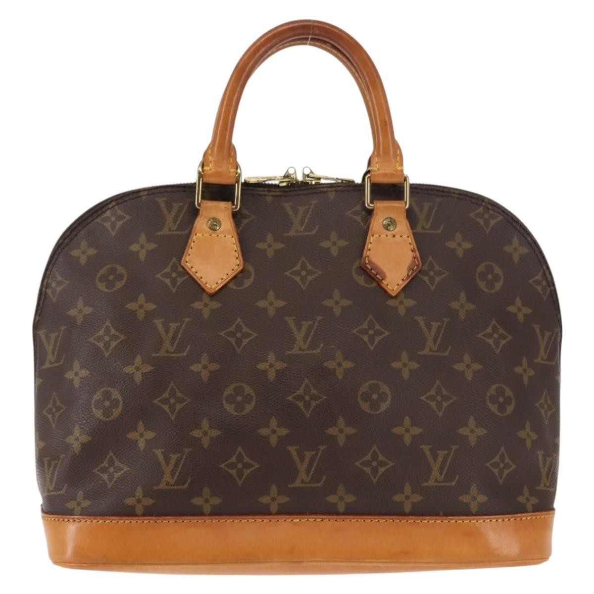 Louis Vuitton Alma Handbag Monogram Canvas, BROWN, CANVAS, Handbag