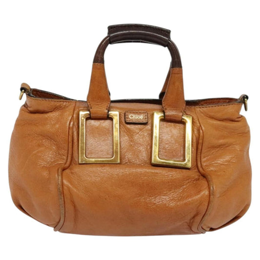 Chloe Ethel Handbag Leather, BROWN, LEATHER, Handbag