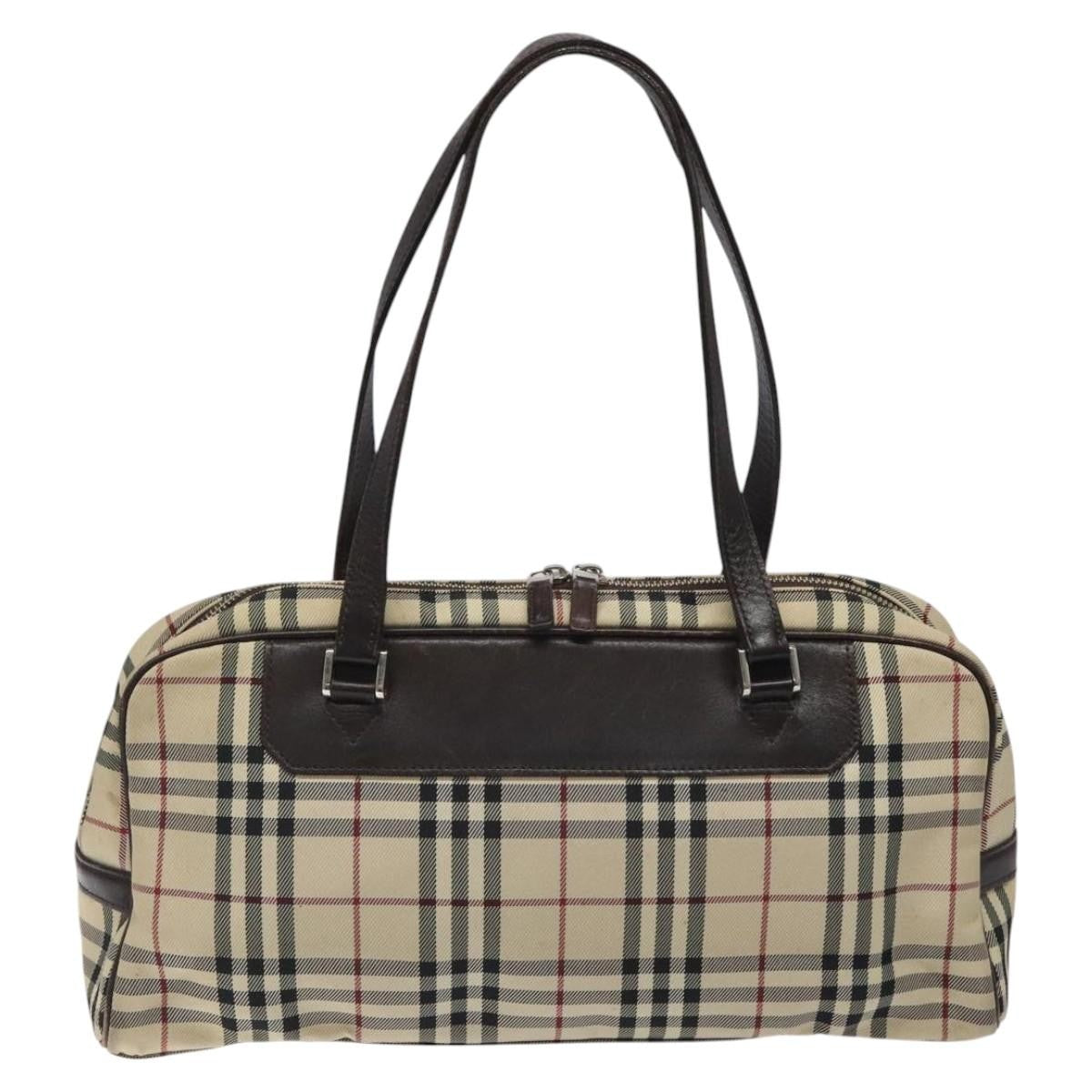 Burberry Nova Check Bowling Bag Canvas, BEIGE, NYLON, Bag
