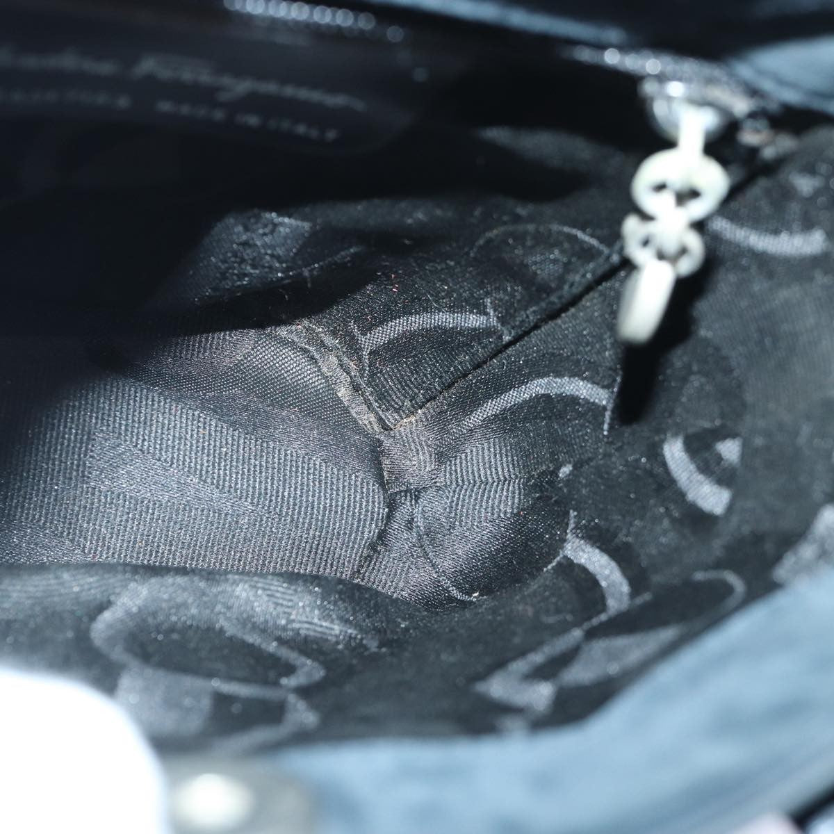 Salvatore Ferragamo Vara Bow Top Handle Bucket Bag Suede, NAVY, SUEDE, Handbag