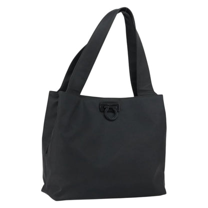 Salvatore Ferragamo Gancini Tote Nylon, BLACK, NYLON, Tote bag