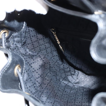 Gucci Vintage Bamboo Backpack Leather, BLACK, LEATHER, Backpack