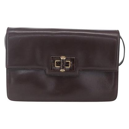 Gucci Vintage Shoulder Bag Leather, BROWN, LEATHER, Shoulder bag