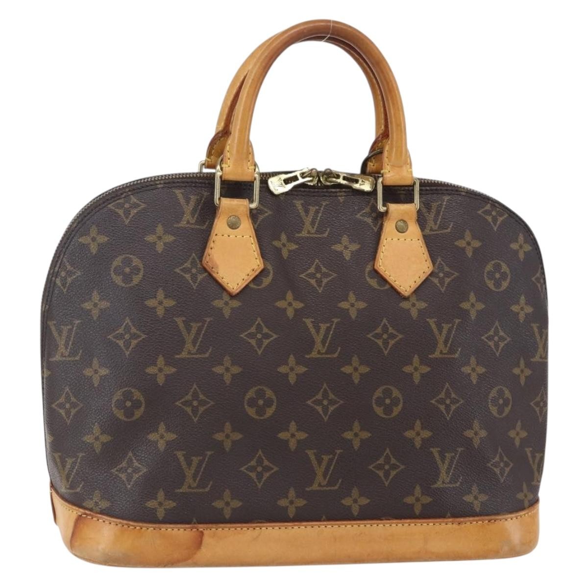 Louis Vuitton Alma Handbag Monogram Canvas, BROWN, CANVAS, Handbag
