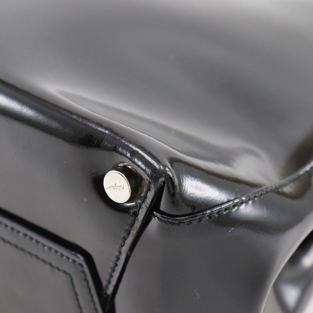 Salvatore Ferragamo Convertible Vara Bow Tote Patent Leather, BLACK, PATENT_LEATHER, Handbag