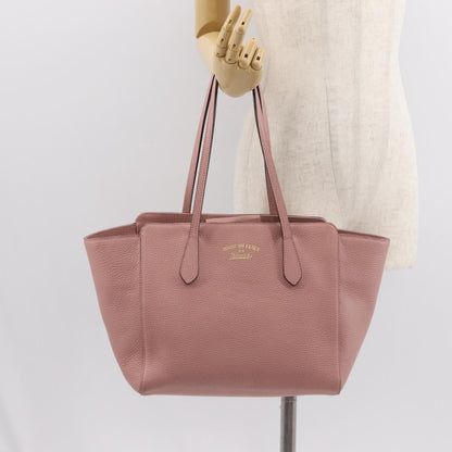 Gucci Swing Tote Leather, PINK, LEATHER, Tote bag