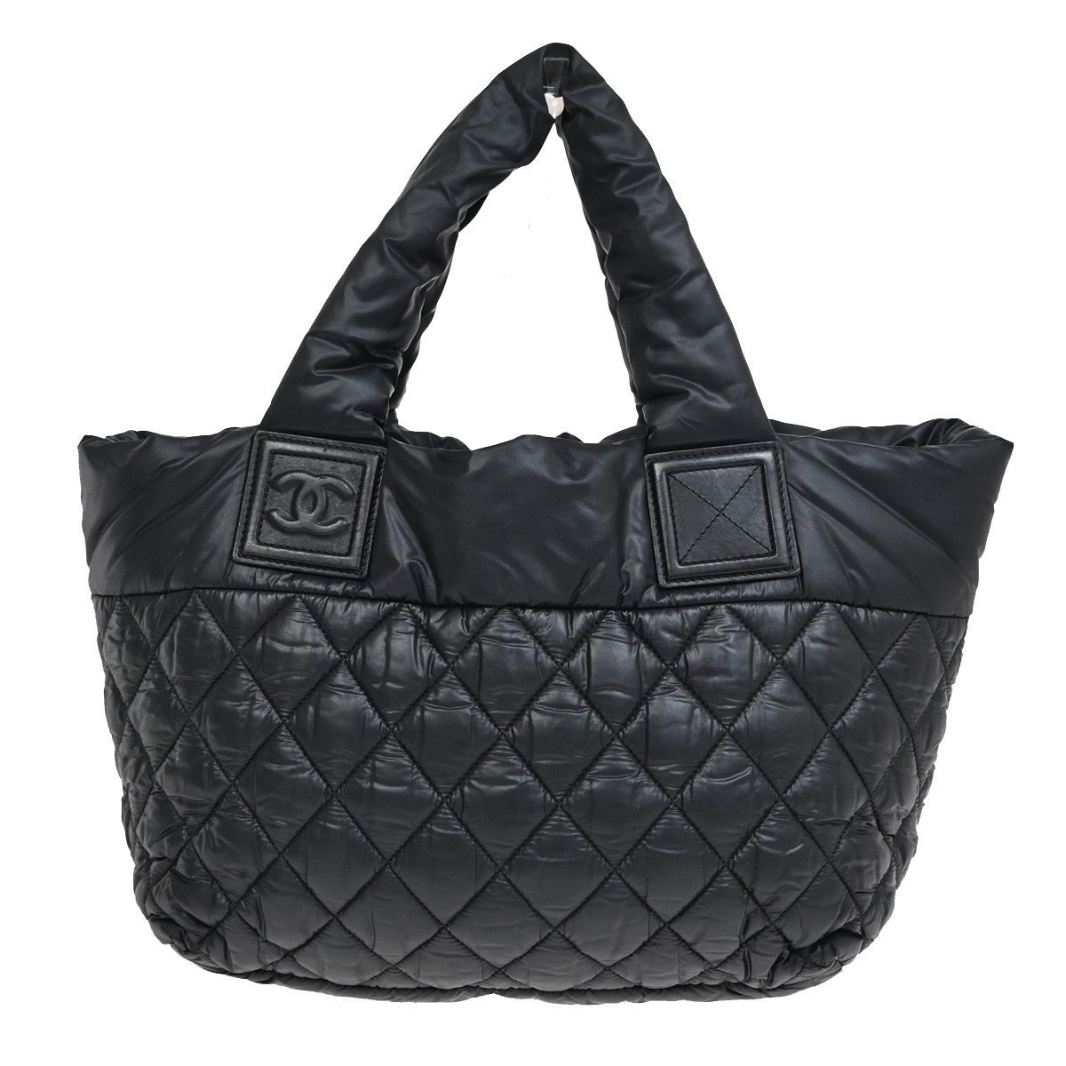 Chanel Coco Cocoon Reversible Tote Quilted Nylon, BLACK, NYLON, Tote bag