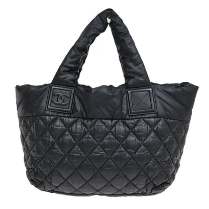 Chanel Coco Cocoon Reversible Tote Quilted Nylon, BLACK, NYLON, Tote bag