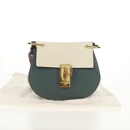 Chloe Drew Shoulder Bag Leather, BLUE, LEATHER, Shoulder bag