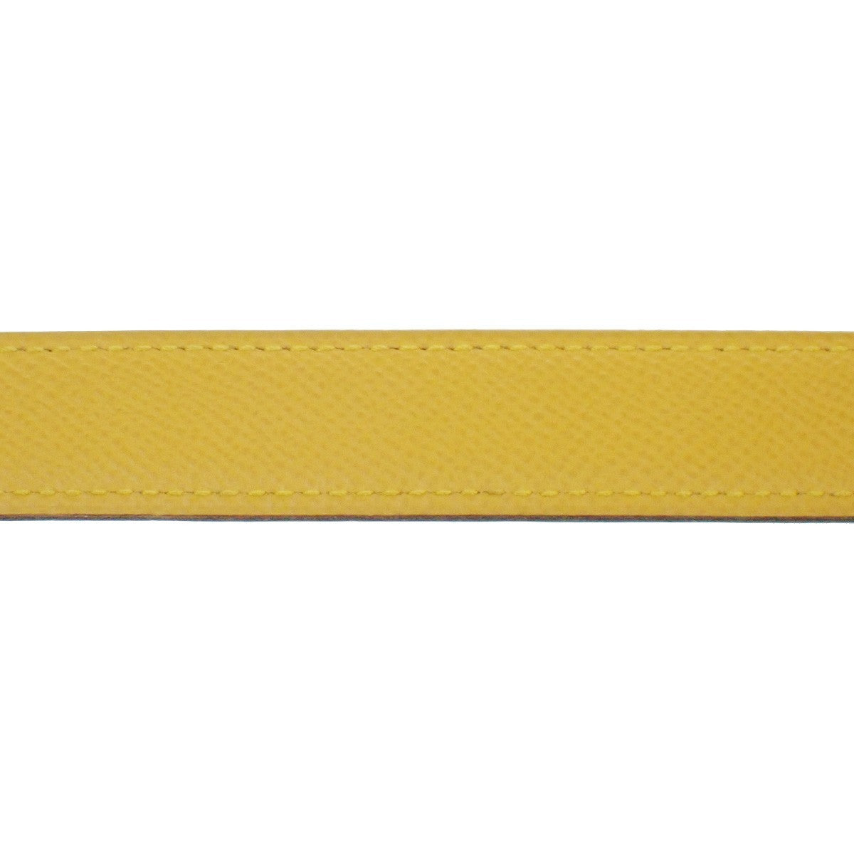 Hermes Constance Reversible Belt Leather, YELLOW, LEATHER, Belts