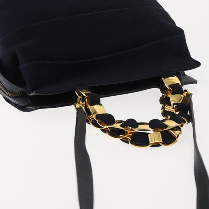 Salvatore Ferragamo Vala Handbag Canvas, NAVY, CANVAS, Handbag