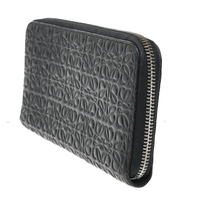 Loewe Anagram Wallet Leather, BLACK, LEATHER, Wallets