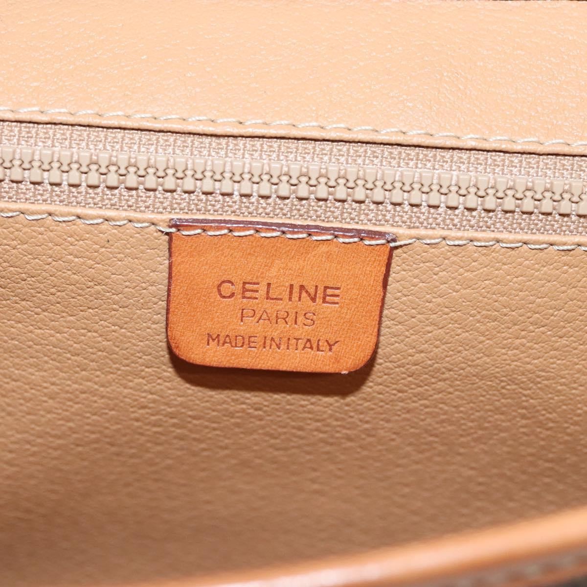 Celine Vintage Macadam Shoulder Bag Canvas, BROWN, CANVAS, Shoulder bag