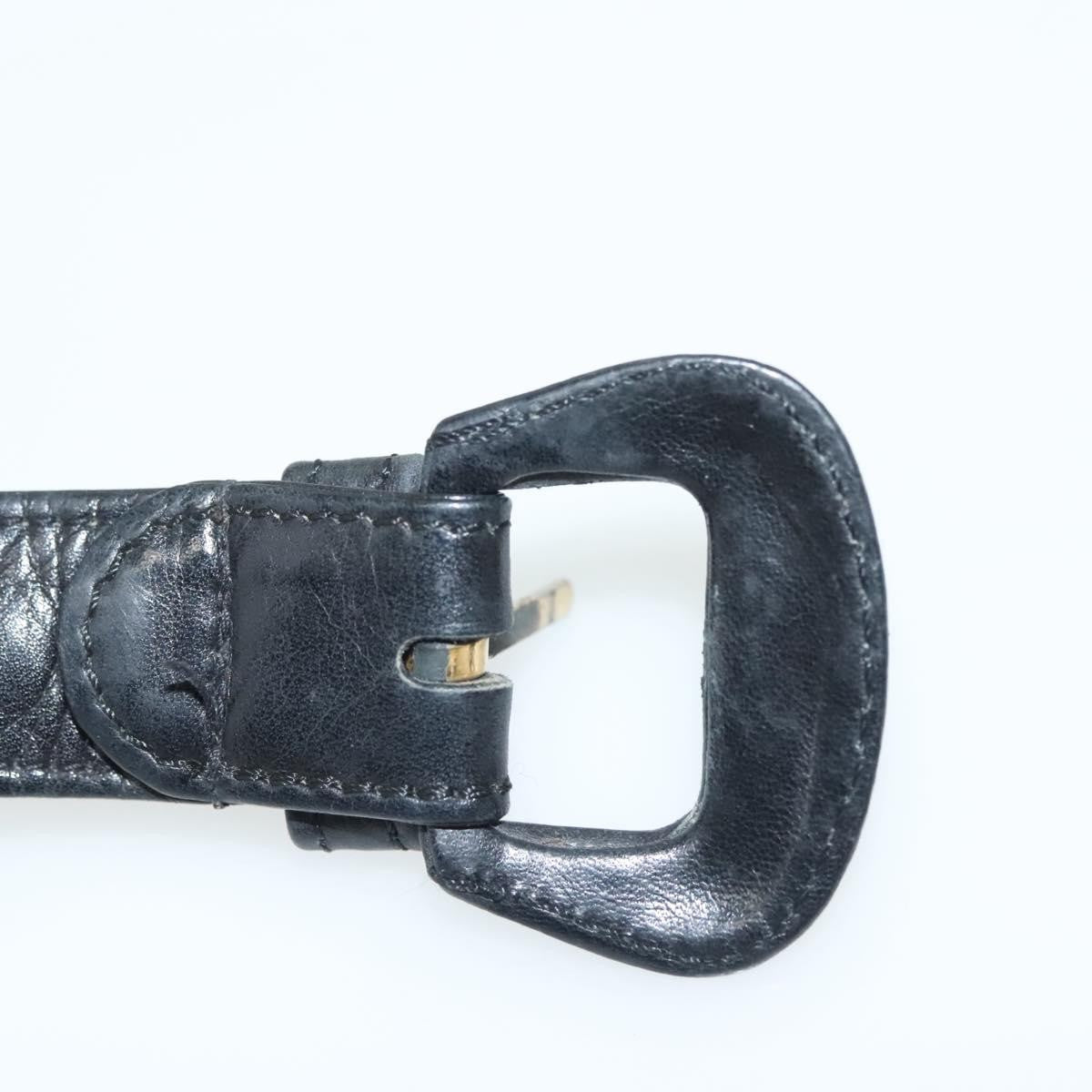 Chanel Vintage Buckle Chain Belt Leather and Metal, BLACK, LEATHER, Belts