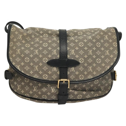 Louis Vuitton Saumur Handbag Monogram Idylle, GRAY, CANVAS, Handbag