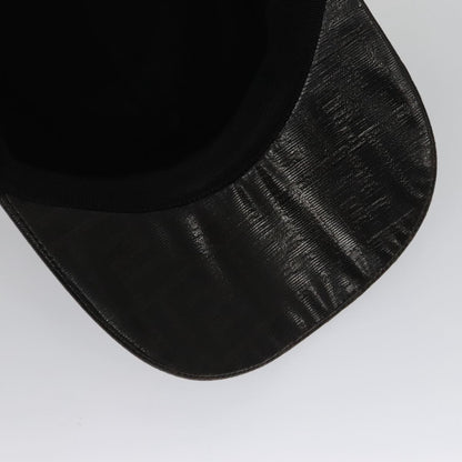 Fendi Logo Baseball Cap Zucca Canvas, BLACK, CANVAS, Head accessory
