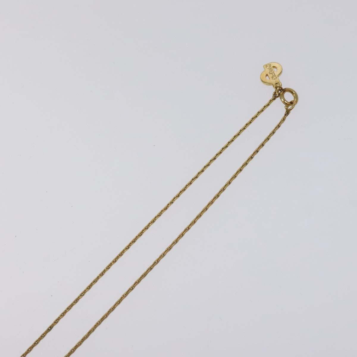 Christian Dior Heart Charm Necklace Metal, GOLD, METAL, Necklace