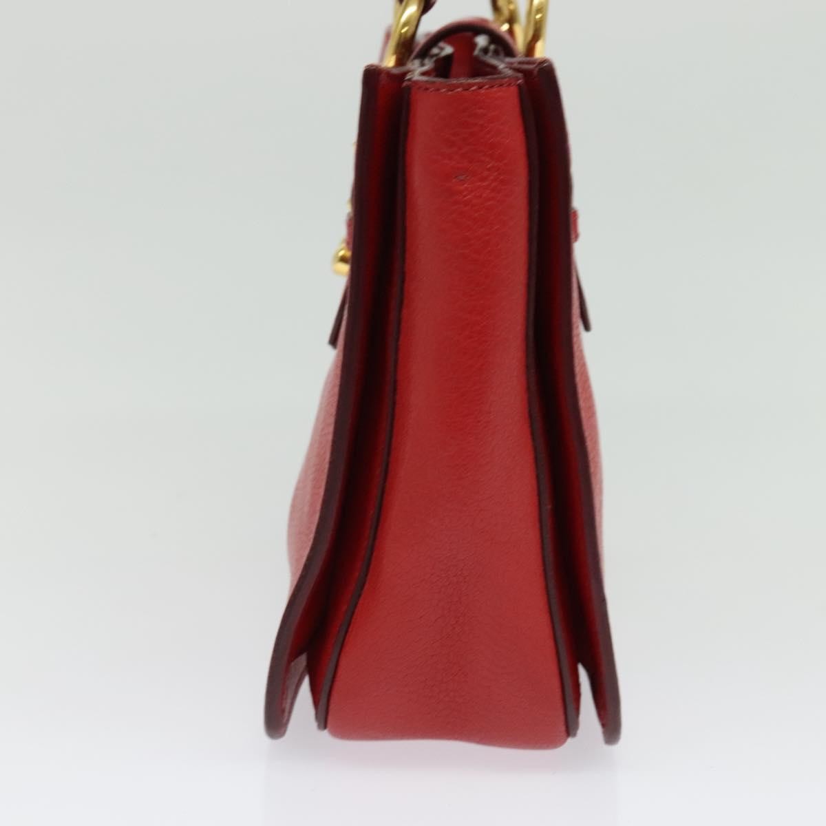 Miu Miu Madras Convertible Lock Tote Leather, RED, LEATHER, Handbag