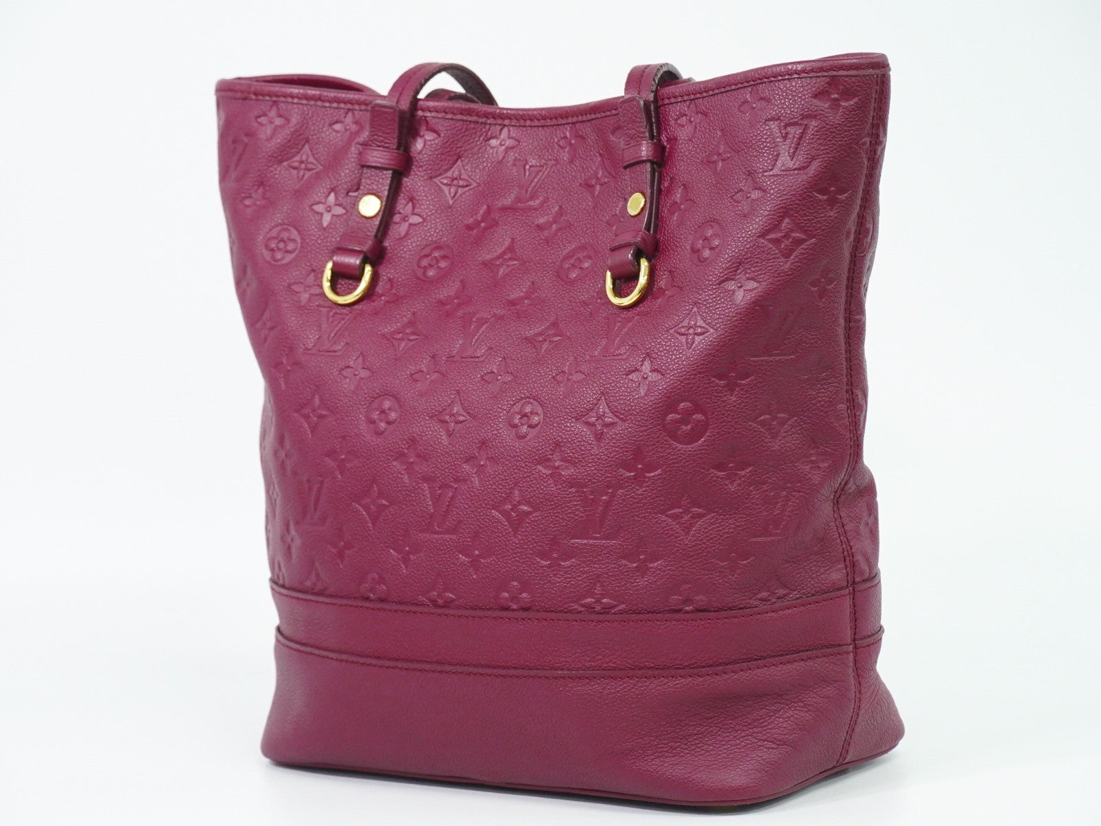 Louis Vuitton Citadine Handbag Monogram Empreinte Leather, BURGUNDY, LEATHER, Handbag