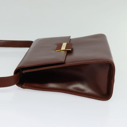 Salvatore Ferragamo Flap Shoulder Bag Leather, BROWN, LEATHER, Shoulder bag