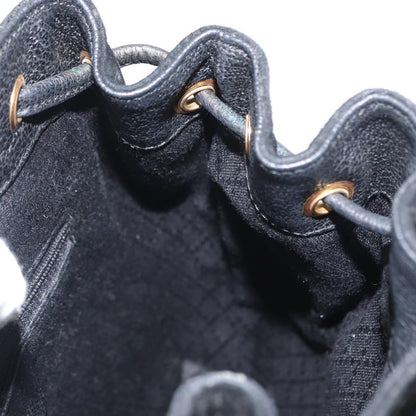 Gucci Vintage Bamboo Backpack Suede, BLACK, SUEDE, Backpack