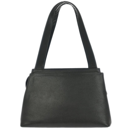 Chanel Vintage CC Lock Tote Leather, BLACK, LEATHER, Tote bag