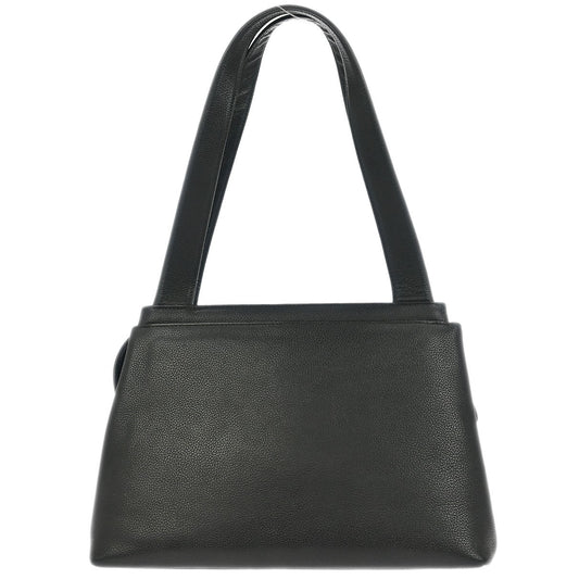 Chanel Vintage CC Lock Tote Leather, BLACK, LEATHER, Tote bag