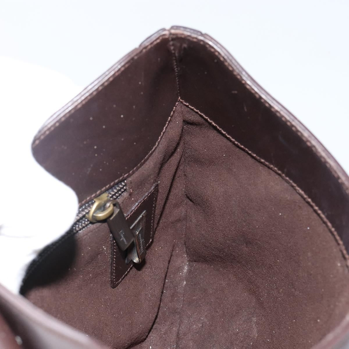 Salvatore Ferragamo Gancini handbag Leather, BLACK, LEATHER, Handbag