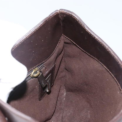 Salvatore Ferragamo Gancini handbag Leather, BLACK, LEATHER, Handbag