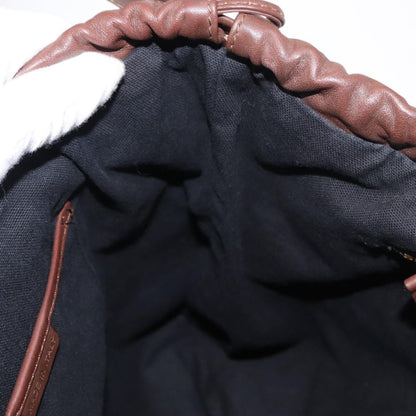 Burberry Big Crush Tote Leather and House Check Canvas, BROWN, LEATHER, Handbag