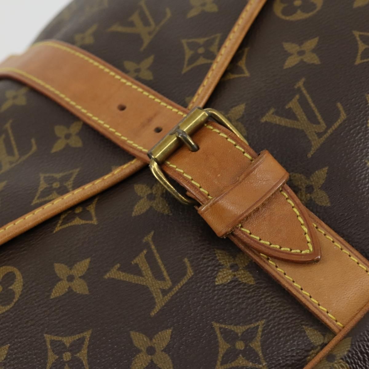 Louis Vuitton Saumur Handbag Monogram Canvas, BROWN, CANVAS, Shoulder bag