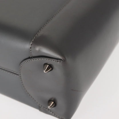 Christian Dior Vintage Handbag Leather, GRAY, LEATHER, Handbag