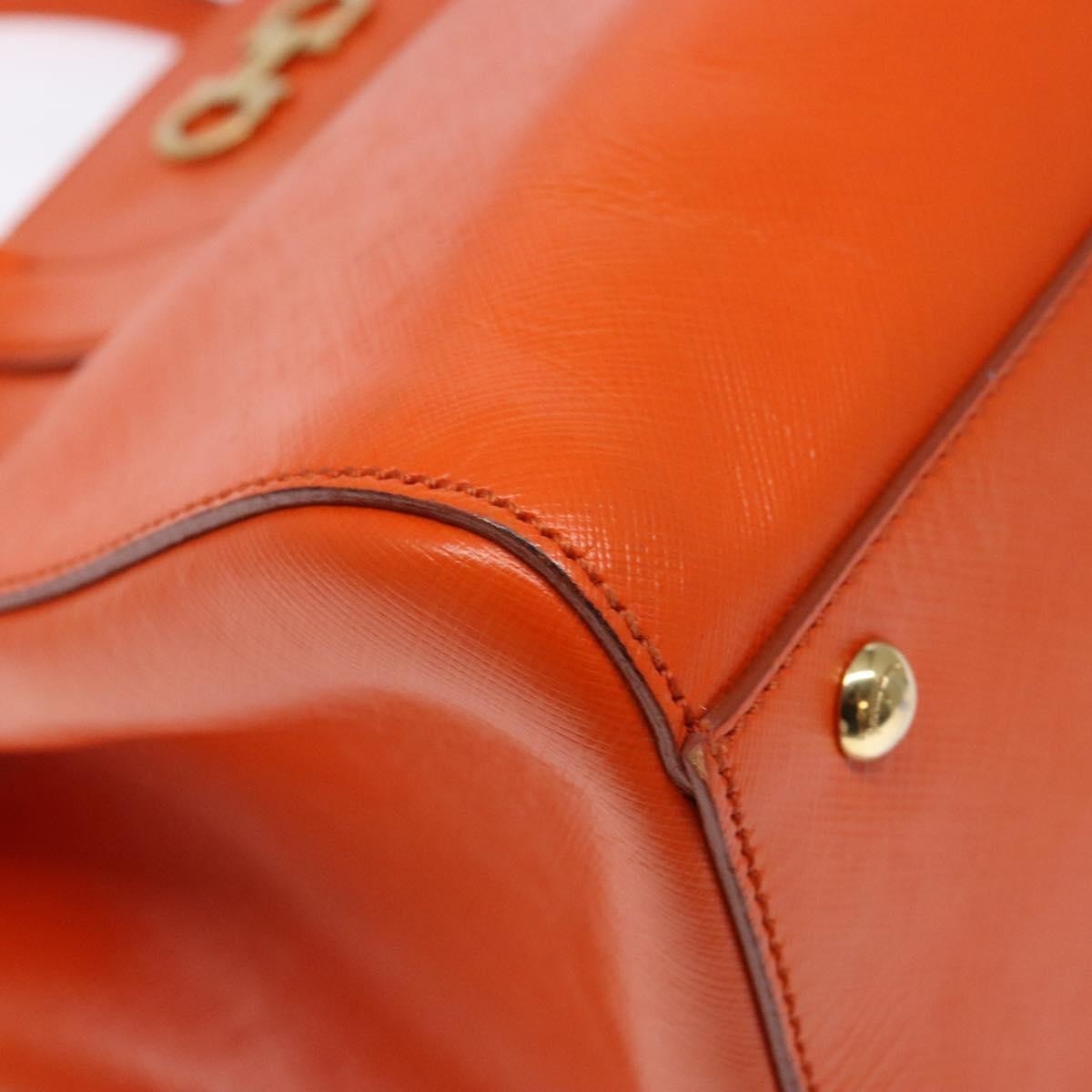 Salvatore Ferragamo Batik Tote Leather, ORANGE, LEATHER, Tote bag
