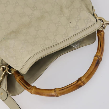 Gucci Vintage Diana Bamboo Shoulder Bag Leather, BEIGE, LEATHER, Shoulder bag