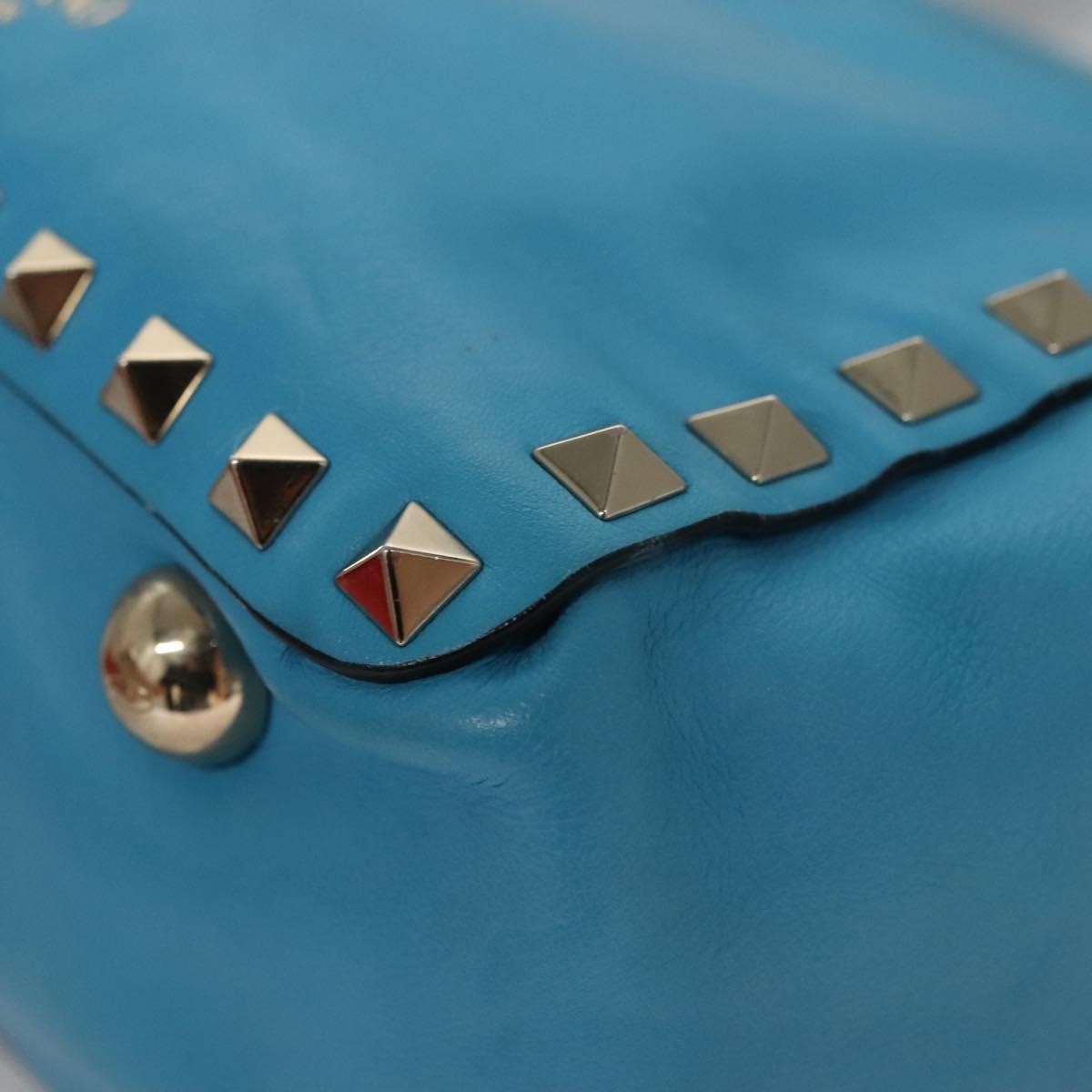 Valentino Garavani Rockstud Tote Soft Leather, BLUE, LEATHER, Tote bag