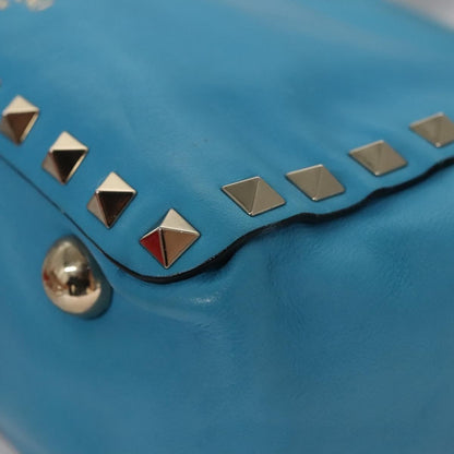 Valentino Garavani Rockstud Tote Soft Leather, BLUE, LEATHER, Tote bag