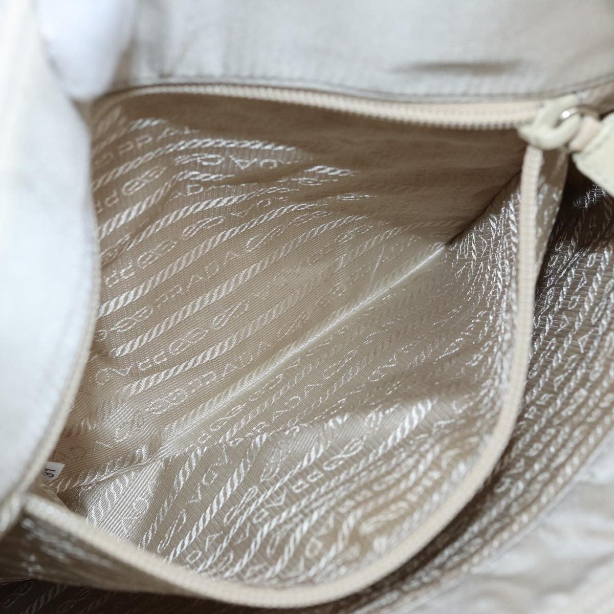 Prada Zip Around Tote Tessuto, BEIGE, NYLON, Tote bag