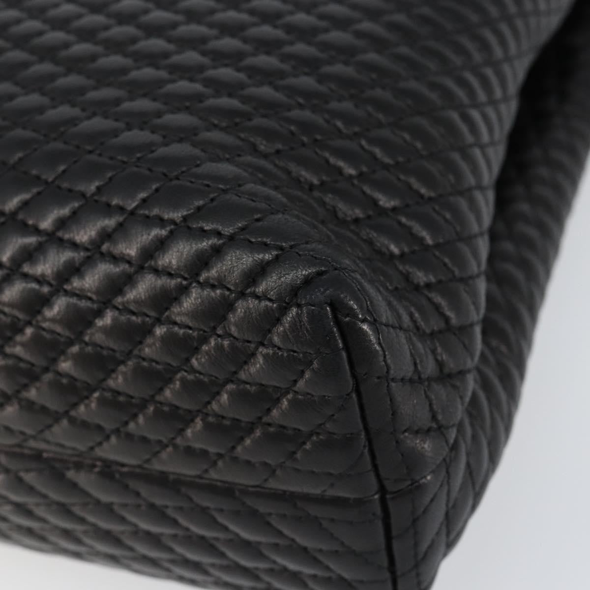 Bally Vintage Handbag Quilted Leather, BLACK, LEATHER, Handbag