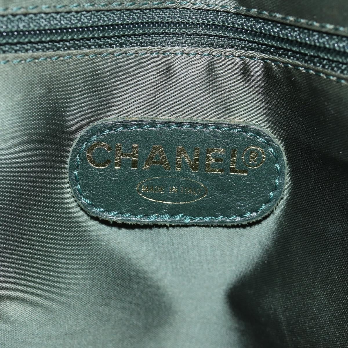 Chanel Vintage CC Lock Pocket Chain Tote Caviar, GREEN, LEATHER, Handbag