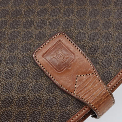 Celine Macadam Shoulder Bag PVC Leather, BROWN, PVC, Shoulder bag