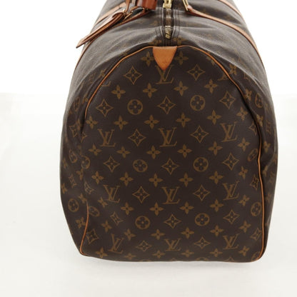 Louis Vuitton Keepall Bag Monogram Canvas, BROWN, CANVAS, Travel bag