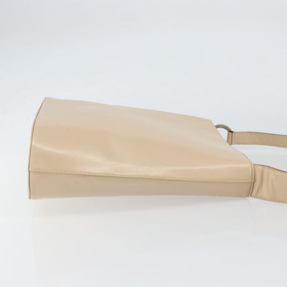 Salvatore Ferragamo Gancini Shoulder Bag Leather, BEIGE, LEATHER, Shoulder bag